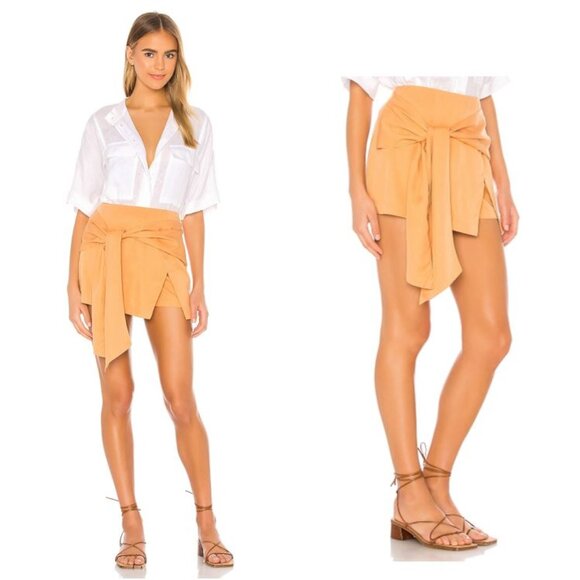L'Academie Revolve The Tilda Skort in Copper Tan, S, EUC